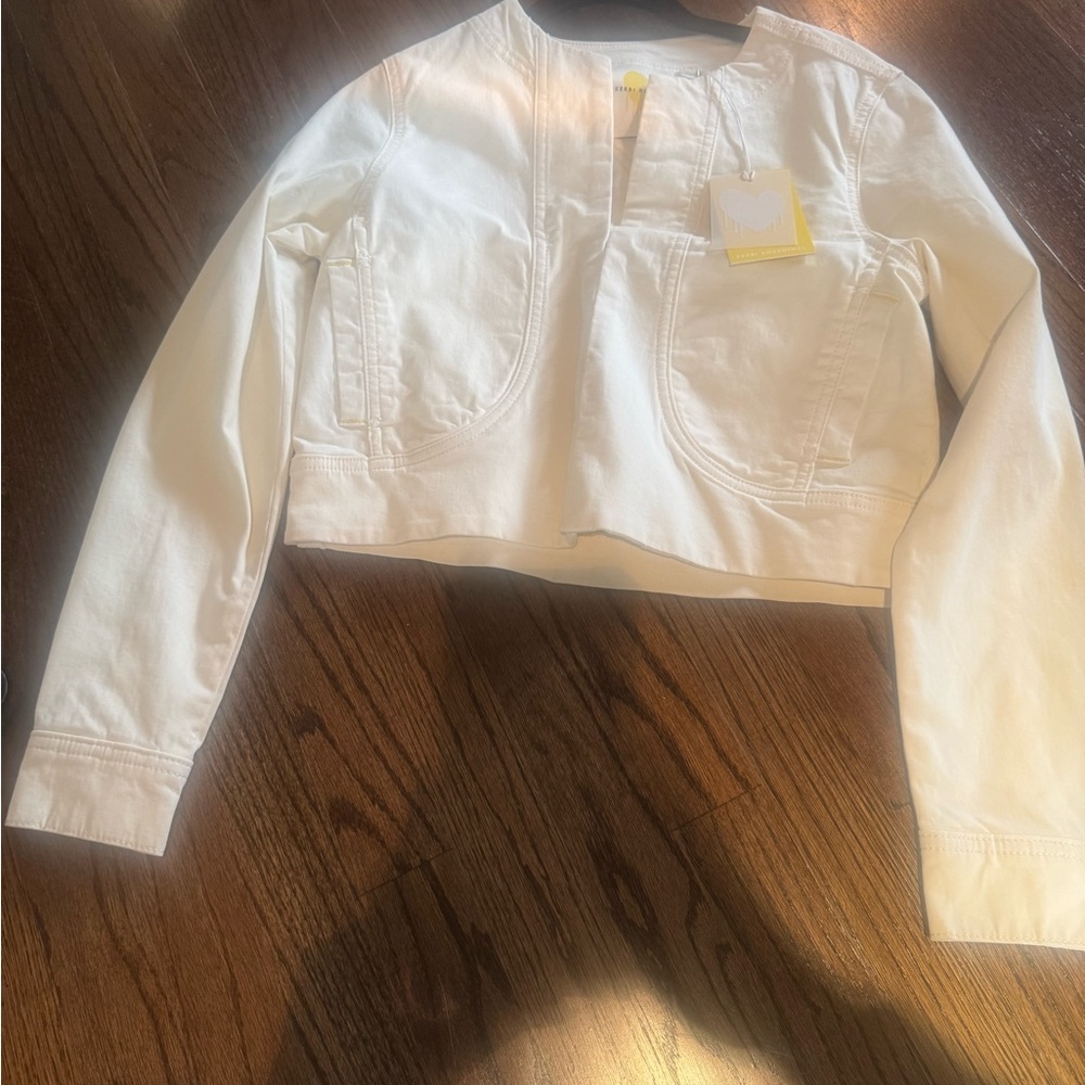 Kerri Rosenthal XS White Cropped Jacket